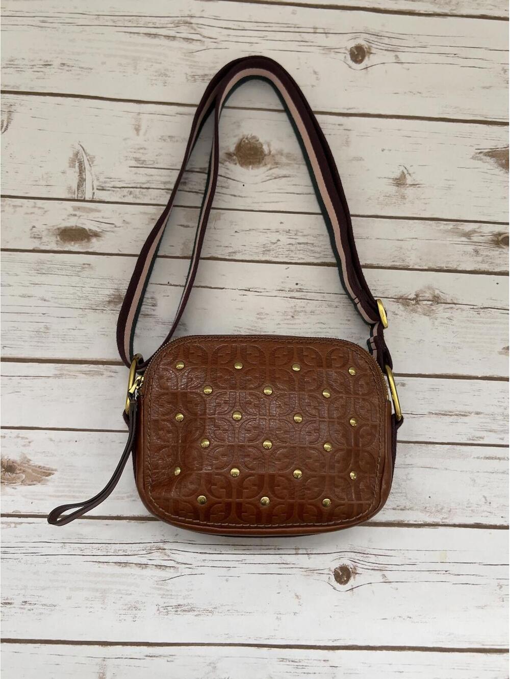Fossil Elle Silhouette Tooled Leather Crossbodyโ Purse